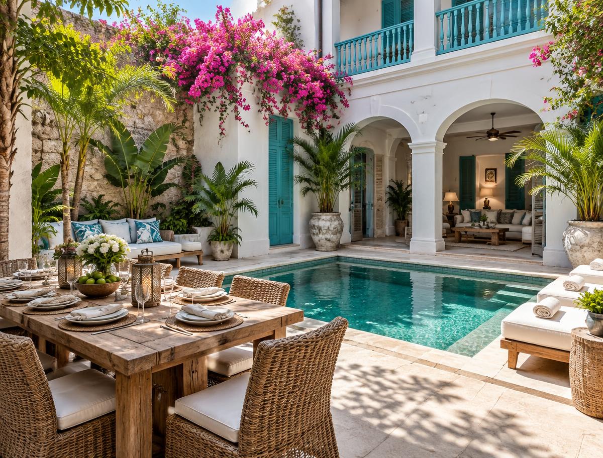 Villa privada con piscina y comedor en Cartagena